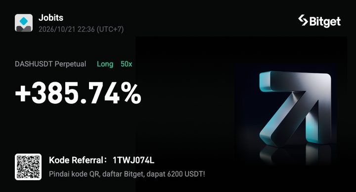 Tangkapan layar posisi Bitget DASHUSDT Long leverage 50x, ROI +385,74%